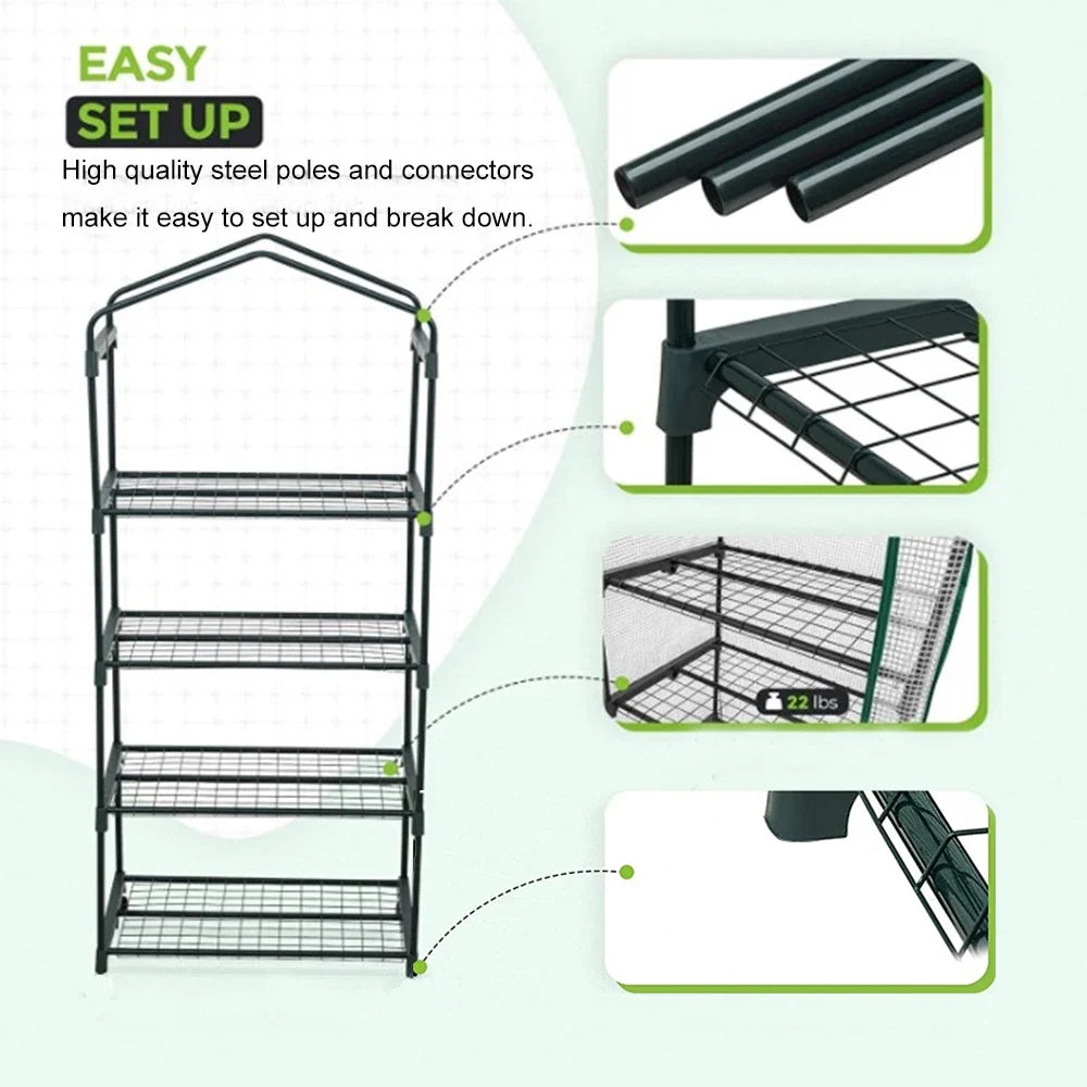 Small Portable Greenhouse for Patio, Deck, and Balcony Gardening