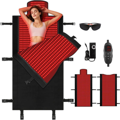 Full Body Red Light Therapy Mat, Large Size Red Light Therapy for Body 660 & 850Nm Dual Wavelength Red Light Blanket, Birthday Christmas Gifts for Women Men Mom Dad Father Lover
