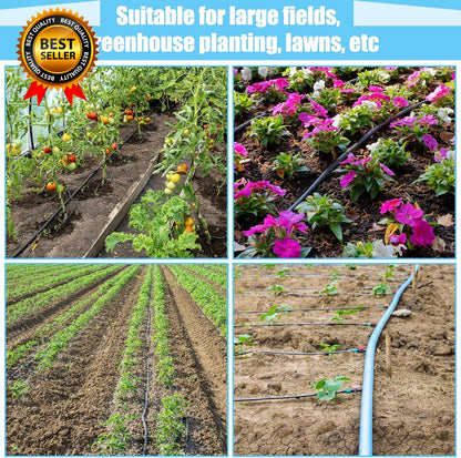 1000Ft 5/8 Inch Drip Tape 6" Spacing Roll 8 Mil Irrigation Hose Garden Watering