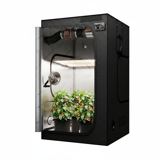SF4000 Grow Tent Kit Complete 4X4X6.6Ft Samsung LM301H EVO LED Diodes, 450W Grow Light Complete System Grow Tent Set 48"X48"X80" with 6" Ventilation System & GGS Automatic Controller
