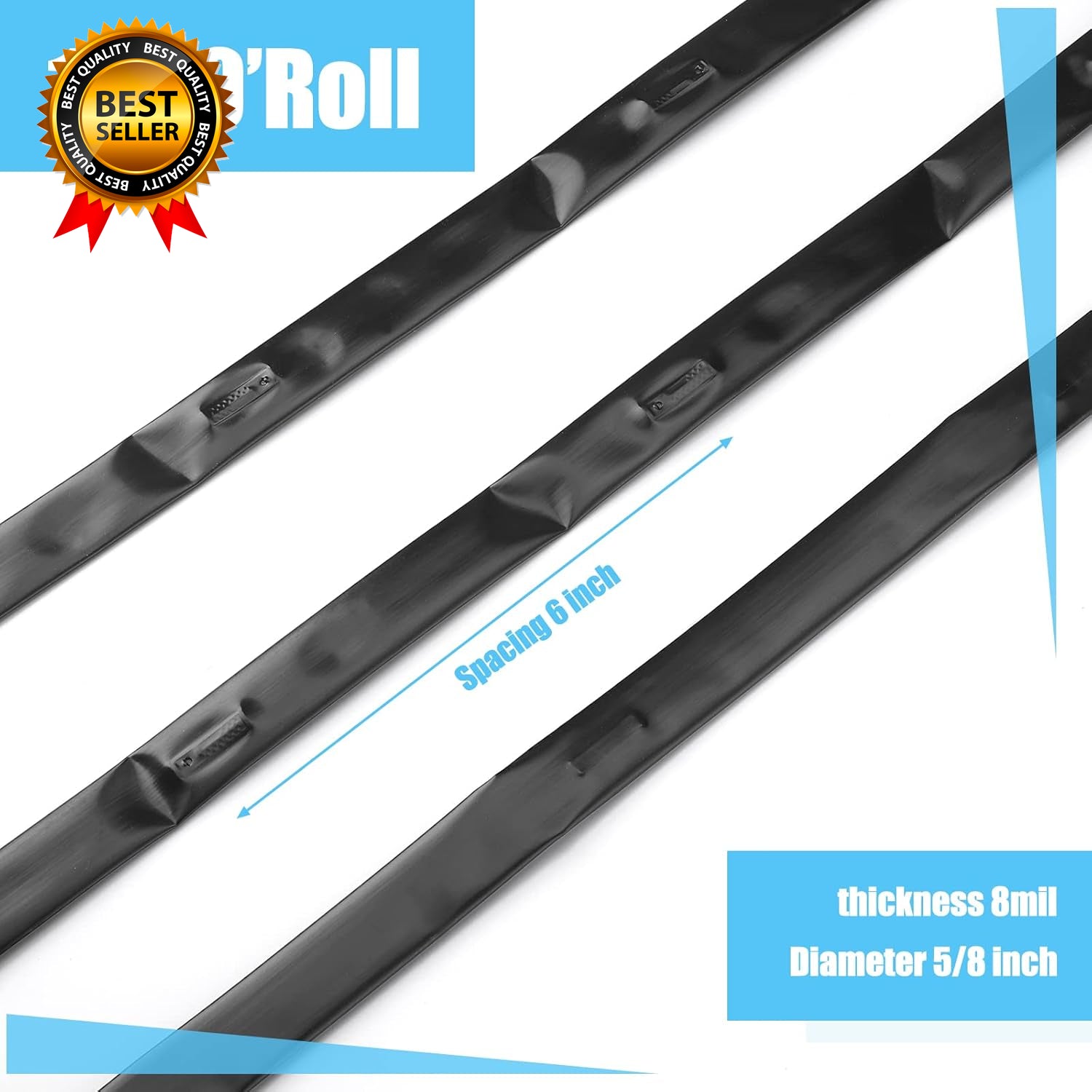 1000Ft 5/8 Inch Drip Tape 6" Spacing Roll 8 Mil Irrigation Hose Garden Watering
