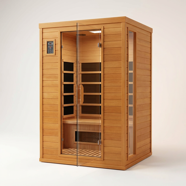 Andora 2-Person Low EMF FAR Infrared Sauna, Canadian Hemlock — Studio Shot