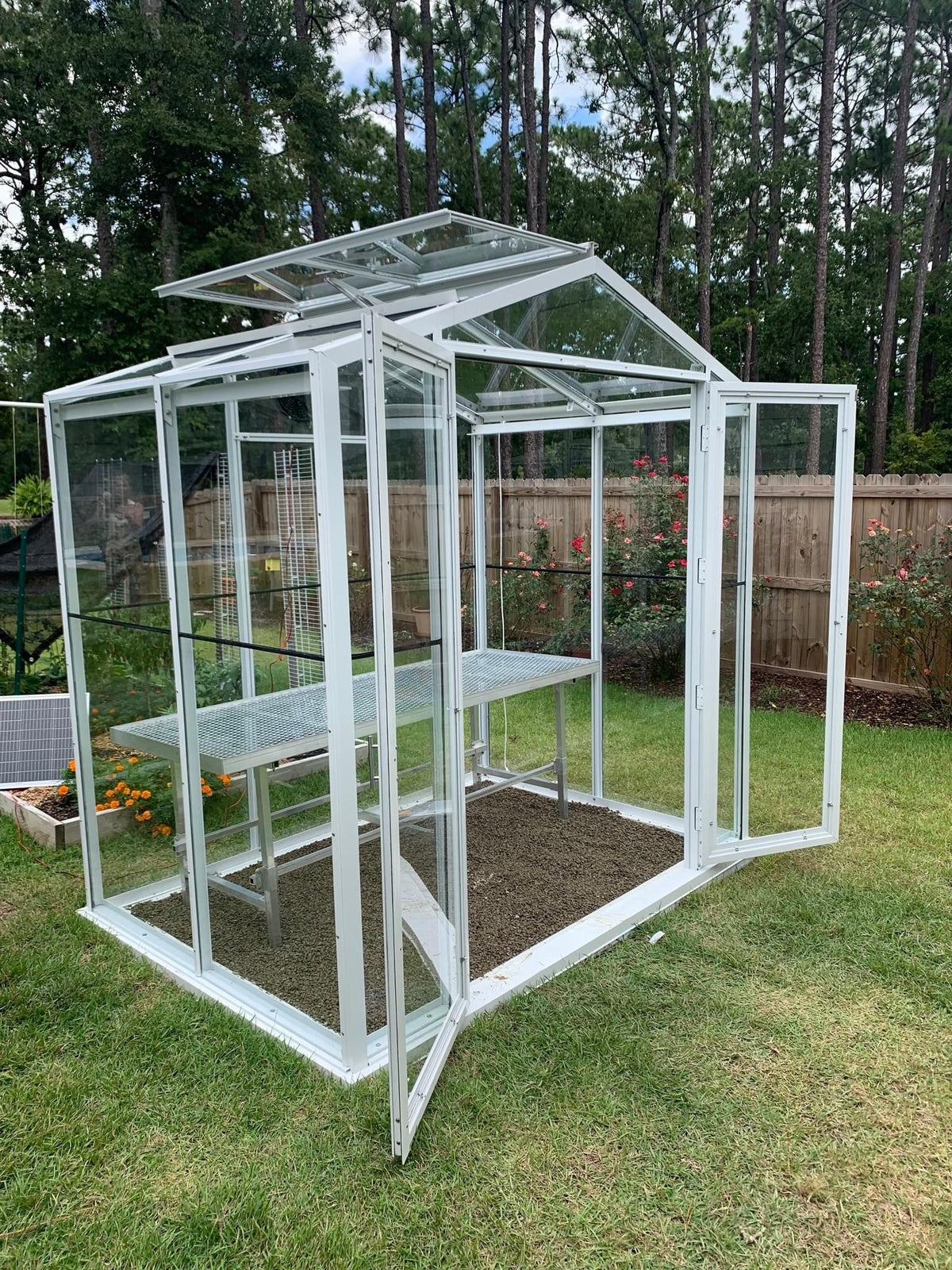 5' x 8' Sago Aluminum & Glass Greenhouse Kit
